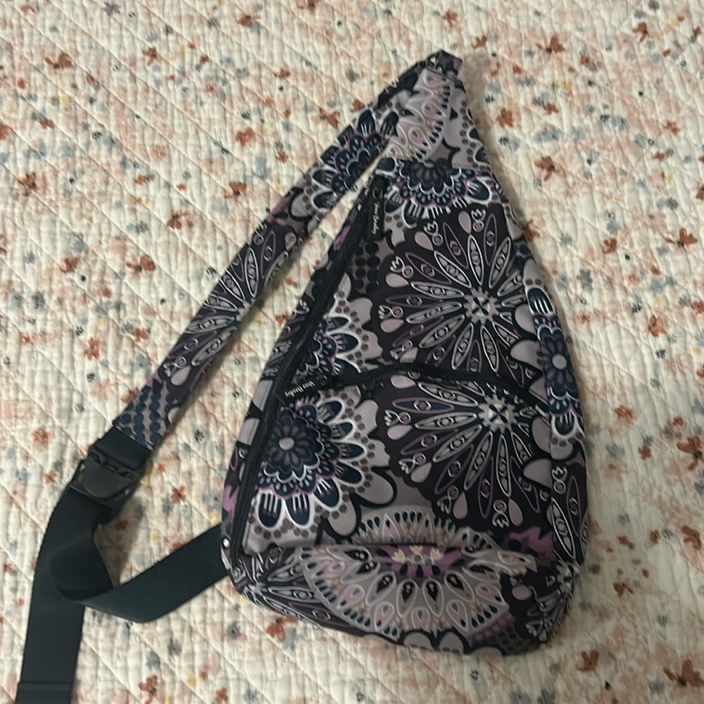 Vera Bradley Lightwn Up Sling Backpack in Mimosa Medallion